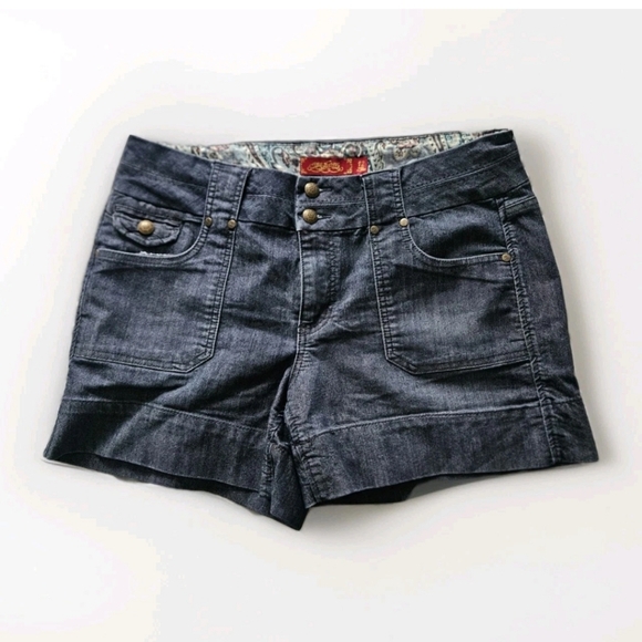 one 5 one Pants - One 5 One Denim Shorts Blue Size 12 Button Pockets Women's Casual
